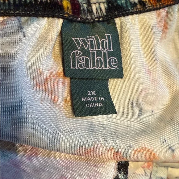 WILD FABLE floral velvet long-sleeve ruched bodycon dress 2X NWT - Picture 4 of 7